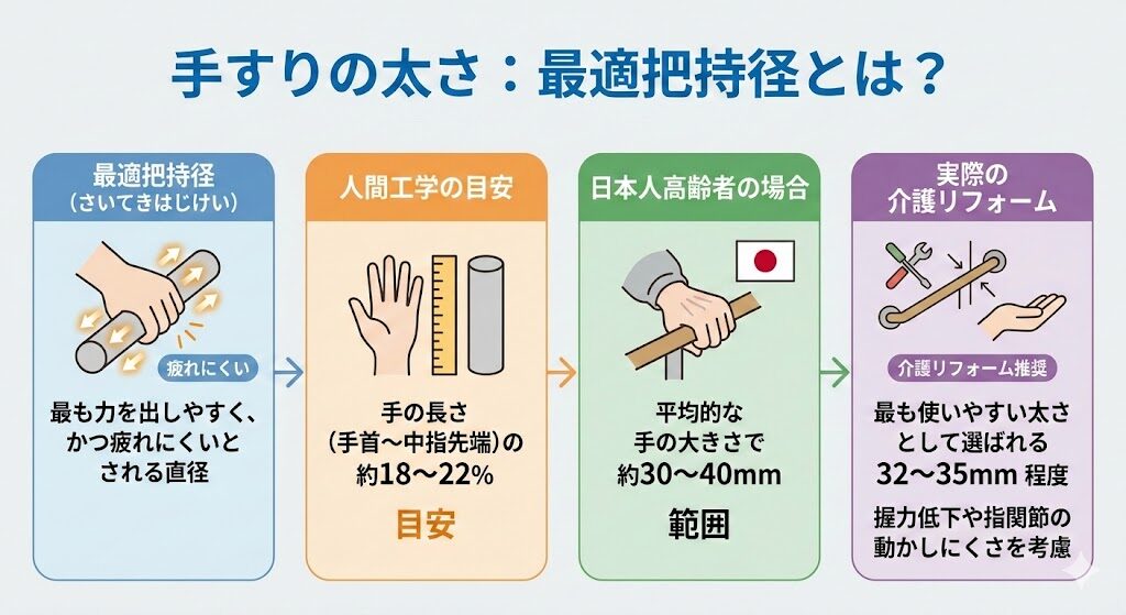 最適把持径についての説明